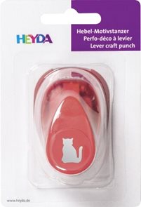 Ozdobná děrovačka na papír Heyda, 17 mm - Kočička
