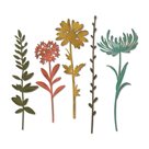 Vyřezávací kovové šablony Thinlits - Luční květiny (5 ks)