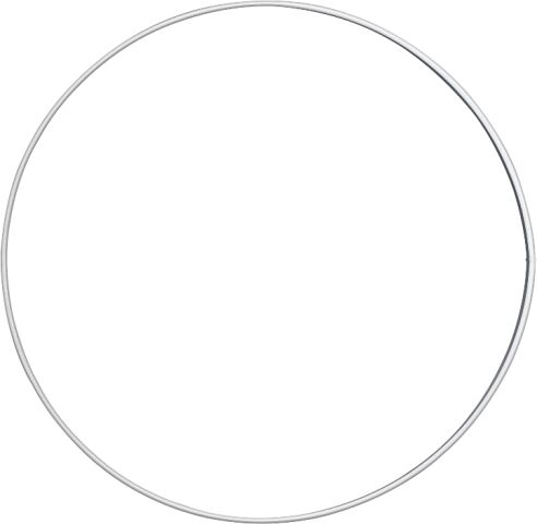 Drátěný kruh, průměr 20 cm - bílý