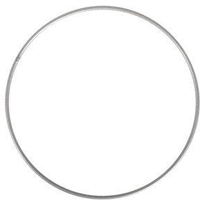 Kovový kruh, průměr 15 cm - stříbrný