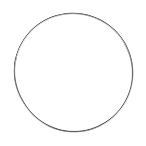 Kovový kruh, průměr 20 cm - stříbrný