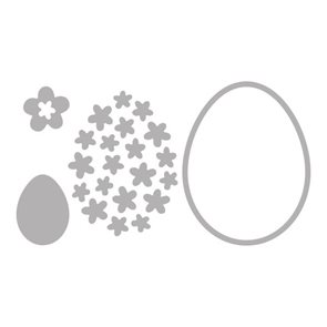 Vyřezávací kovová šablona Rayher - Velikonoční vajíčko ( 4 ks)