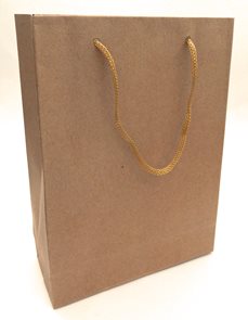 Dárková papírová taška, (32,8x24x7,8cm) - přírodní hnědá