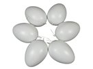 Plastová vejce, zavěšovací, neprůhledné, 8 cm - 6 ks