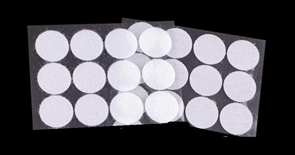 Such&#253; zip samolepic&#237; kolečka, 25 mm, B&#205;L&#221;, 12 p&#225;rů