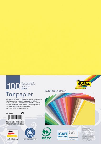 Folia Barevné papíry A4 130 g - 25 barev, 100 kusů