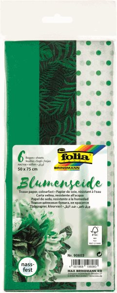 Levně Folia hedvábný papír - zelený mix, 17 g/m2