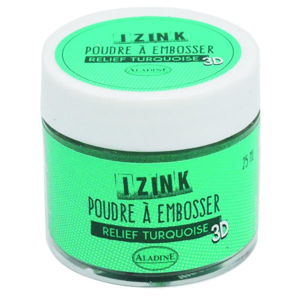 Levně Embosovací prášek Aladine, IZINK - Turquiose, 25 ml