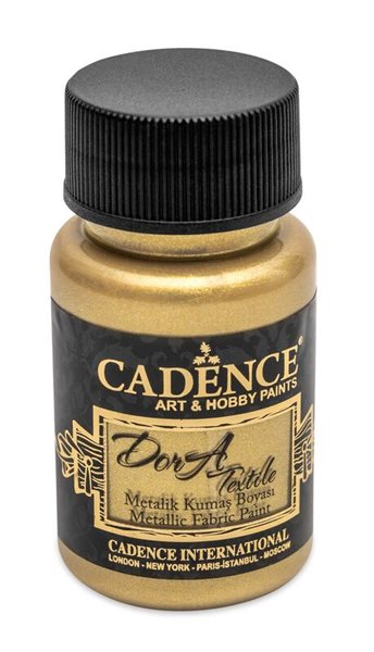Levně Barva na textil Cadence DORA, 50 ml - bílé zlato (white gold)