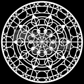 Plastová šablona - Mandala Skyligh, 15,24 × 15,24 cm