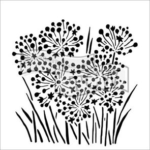 Plastová šablona - Cibulové květy, 15,24 × 15,24 cm