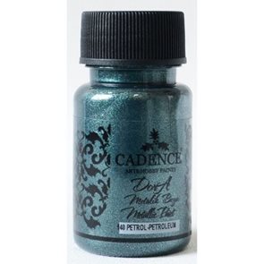Akrylová barva Cadence DORA metalic, 50 ml - petrolejová modrá