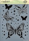 Plastová šablona Cadence - Motýlci ve hvězdách, 21 × 30 cm