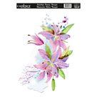 Nažehlovací obrázek na textil Cadence - akvarelová lilie, 25 x 35 cm