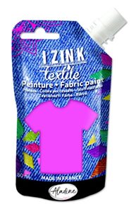 Textilní barva, IZINK klasická - 80 ml - zářivě růžová