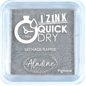 Razítkovací polštářek Izink Quick Dry, rychle schnoucí - stříbrná