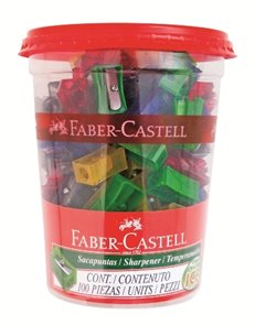 Ořezávátko Faber-Castell jednoduché, plast - mix barev