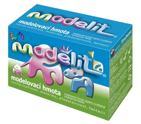 Modelovací hmota bílá MODELIT 500 g, teplem tvrditelná, Sleva 33%