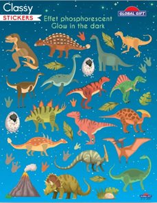 Samolepky sv&#237;t&#237;c&#237; ve tmě - dinosauři