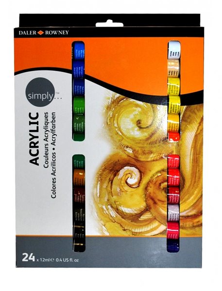 Levně Sada akrylových barev SIMPLY - 24 × 12 ml