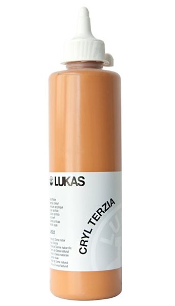 Akrylová barva LUKAS "Cryl Terzia" 500 ml - sienna přírodní, Sleva 30%