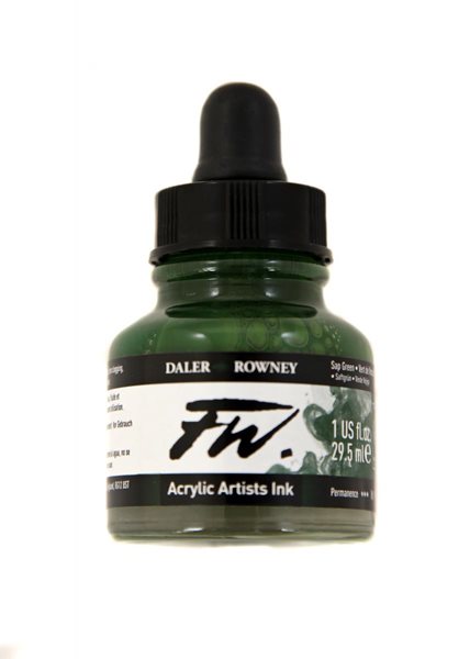 Umělecká akrylová tuš Daler Rowney 29,5 ml - Sap Green