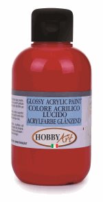 Akrylová barva Hobby Art, lesklá 50 ml - karmín. červená