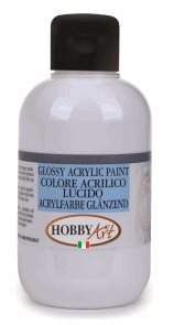 Akrylová barva Hobby Art, lesklá 250 ml - bílá