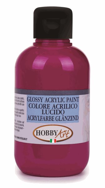 Levně Akrylová barva Hobby Art, lesklá 250 ml - magenta