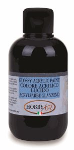 Akrylová barva Hobby Art, lesklá 250 ml - černá