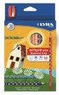 Pastelky Lyra GROOVE Slim, trojhranné, 36 ks + ořezávátko