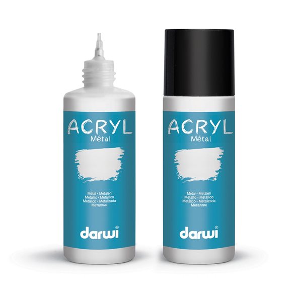 Levně Akrylová barva DARWI ACRYL OPAK 80 ml, metalická stříbrná