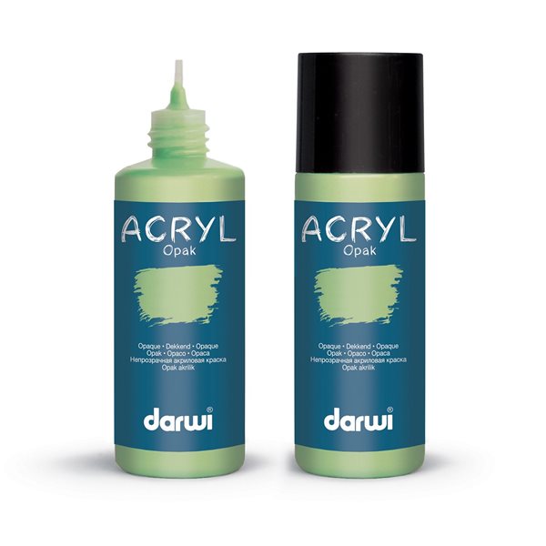 Levně Akrylová barva DARWI ACRYL OPAK 80 ml, pastelově zelená