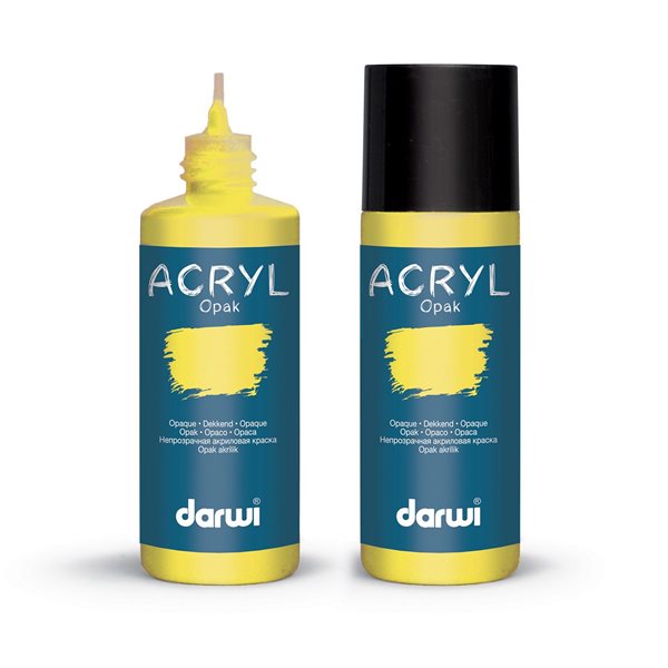 Levně Akrylová barva DARWI ACRYL OPAK 80 ml, citrónová