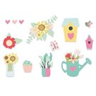 Sizzix vyřezávací kovové šablony Thinlits - Květinová zahrada (5 ks)