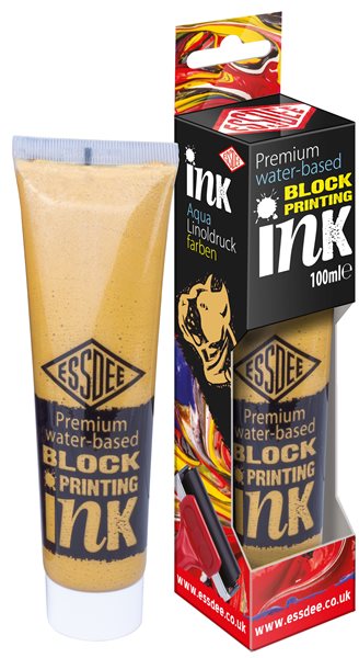 ESSDEE Premium barva na linoryt metalická v tubě 100ml, Gold