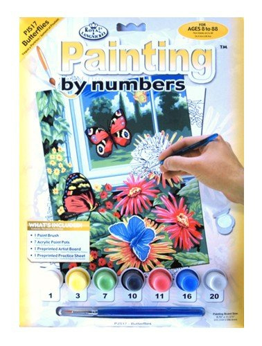 Malování podle čísel 22 × 30 cm - Motýli