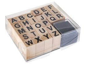 Dřevěná razítka - abeceda