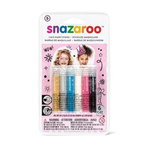 Tužky na obličej Snazaroo - 6 barev dívčí