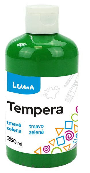 Levně Temperová barva LUMA, 250 ml - tmavě zelená