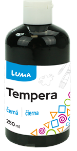 Temperová barva LUMA, 250 ml - černá