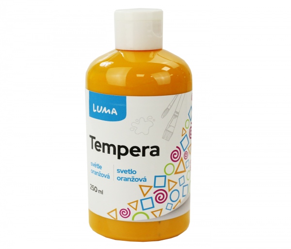 Temperová barva LUMA, 250 ml - světle oranžová