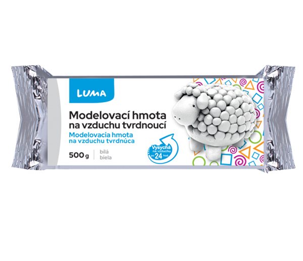 Modelovací hmota LUMA samotvrdnoucí bílá - 500 g