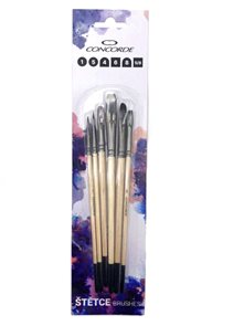 Sada štětců CONCORDE Natural nylon 6 ks, blistr