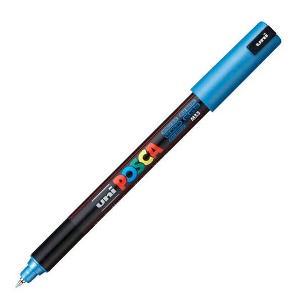 Levně Akrylový popisovač POSCA, PC-1MR, 0,7 mm, metalický modrý