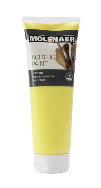 Levně Akrylová barva Molenaer 250 ml - světle žlutá, Sleva 22%