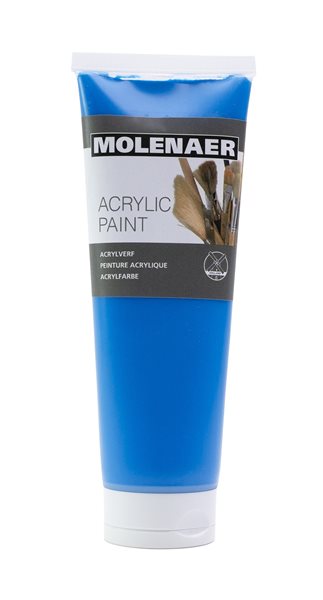Levně Akrylová barva Molenaer 250 ml - modrá, Sleva 22%