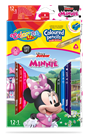 Pastelky Colorino trojhranné, Disney Junior Minnie - 12 barev