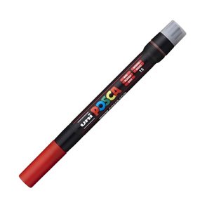 Akrylový popisovač POSCA, PCF-350, štětcový hrot 8 mm, červený