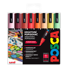Akrylové popisovače POSCA Summer, PC-5M - 1,8-2,5 mm - 8 teplých barev